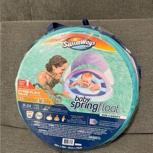 Swimways Infant Baby Spring Float with Sun Canopy - Purple